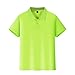 Boys Dress Shirts Short Sleeve Vacation School Uniform Polo White T Shirts for Kids Tie Dye Summer Henley Neck Button Up Fast Dry Clothes 5T Athletic Solid 3-14 Years Fluorescent Green 110