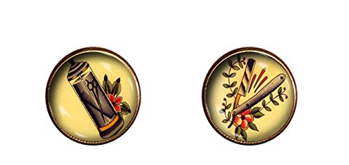 Barber Cuff Links Shave and a Haircut #2 miniatura 1