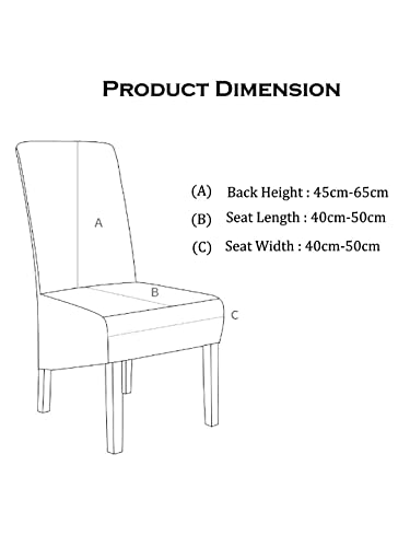 Image of Cortina Dining Chair Slipcovers | Protection Chair Cover | Cartoon Print, Removable, Washable | Universal Fit Super Soft Stretchy Polyester Spandex | Hotel, Marriage, Wedding | Pack of 1, Yellow