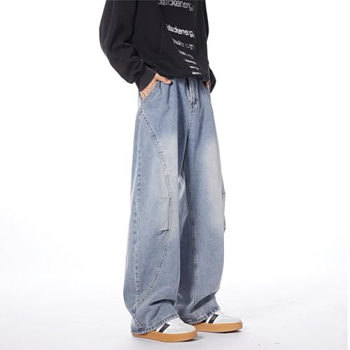 Men's American Cleanfit Wide Leg Jeans Loose Retro Curved Cut Pants for Summer Spring Autumn4