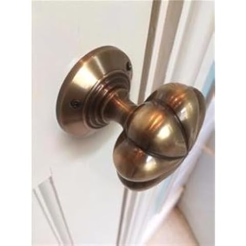 Chattels Antique Bronze Flower Door Knobs Cover