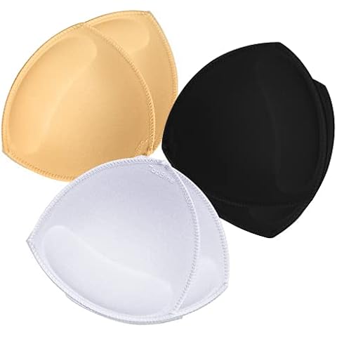 TopBine 3 Pairs Bra Pads Inserts Women's Sports Cups Bra Replacement Insert for Bikini Swimsuit Cover