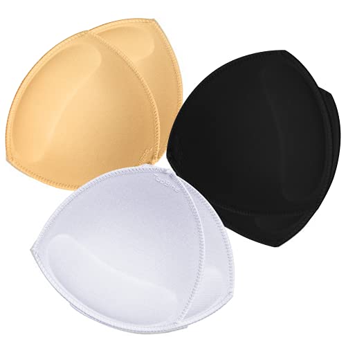TopBine 3 Paar BH Einlagen Bra Pads Herausnehmbaren Sport BH,Bikinis Unterwäsche Einsätze Pads, 3 Color, XL