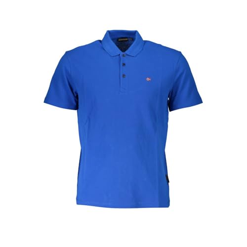Polo Ealis SS Napapijri bleu pour homme contre la chaleur
