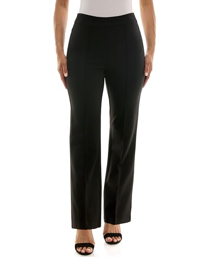 Zac & Rachel Women's Pull on Flare Leg Compression Pant with Front Seam2