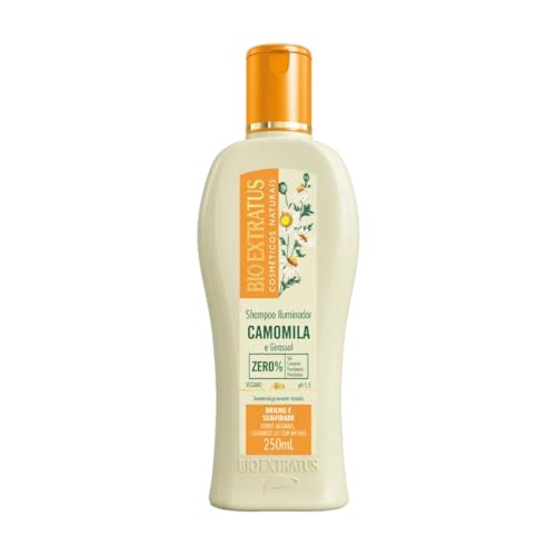 Kit Bio Extratus Shampoo Camomila e girassol 250ml + Finalizador Spray Camomila 100mL (21)