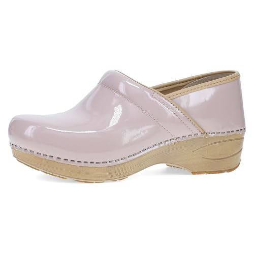 Dansko XP 2.0 Clogs - Lightweight Slip-Resistant Footwear for Comfort and Support - Ideal for Long Standing Professionals - Nursing, Healthcare Professionals Rose Patent 7.5-8 M US
