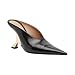 Kluolandi Metallic Heeled Mules for Women Sexy Pointed Closed Toe Slip On Wedge Mule Pumps Heels Black Gold Size 10
