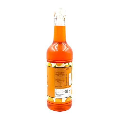 Image of Vaideek Orange Zest Sharbat 750ml | Natural Orange Syrup Drink with Mishri & Desi Khand | No Refined Sugar Summer Beverage | Citrus Sharbat for Refreshing Drinks