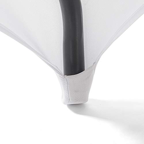 Image of 6FT Rectangular Fitted Spandex Table Cover Polyester Tablecloth Stretch Spandex Table Cover for Wedding and Party (6ft, Black)