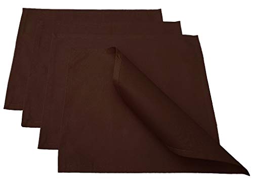 Lemos Home Lot de 4 Sets de Table de qualité supérieure en 100% Coton Collection Concept, Couleur et Taille au Choix (Lot de 4-46 x 36 cm, Chocolat)