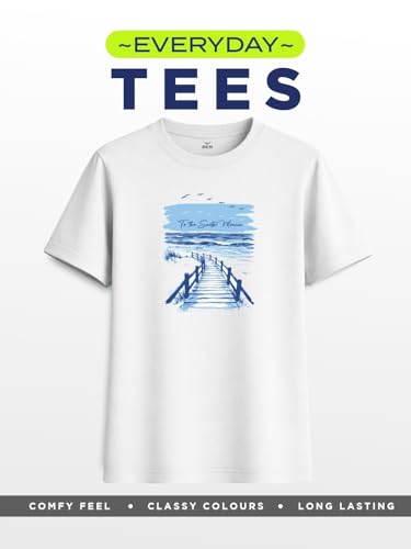 Image of Nobero Women's Graphic Printed T-Shirt | Regular Fit 180 GSM Cotton Tee for Women | Comfortable Round Neck Casual Wear