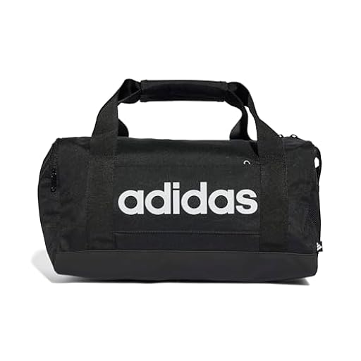 adidas Unisex - Adulto Essentials Linear Duffel Bag, Black/Black/White, XS | Ya disponible en tu tienda friki favorita! En mundofriki.es!