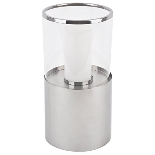 Dadeldo Photophore Les Grandes 40 x 17 x 17 cm Acier Inoxydable argenté Design Luxe Décoration