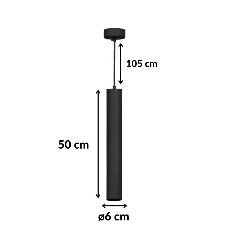 SILAMP Suspension Luminaire GU10 IP20 50cm Noire