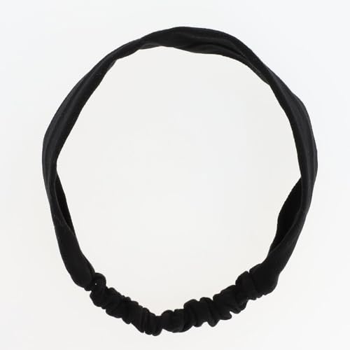 Bandeau noir texturé Dessange avec doublure élastique pour cheveux