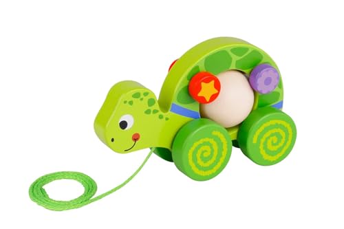 Tortue à tirer en bois le cadeau de premier anniversaire idéal pour fille et garçon