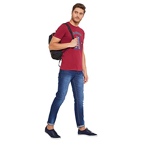 Image of Marvel Men Round Neck Short Sleeves Knitted T-Shirt