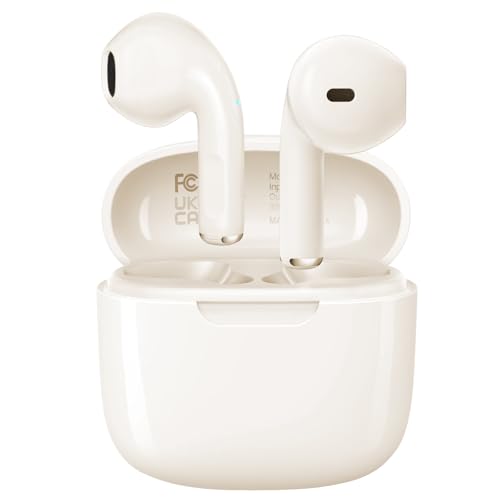 Auriculares Inalámbricos Bluetooth, Auriculares Bluetooth 5.3 HiFi Estéreo, 46H Cascos Inalambricos Bluetooth con 4 HD Mic, Cascos Inalámbricos Bluetooth Carga Rápida USB- C, IP7 Impermeable
