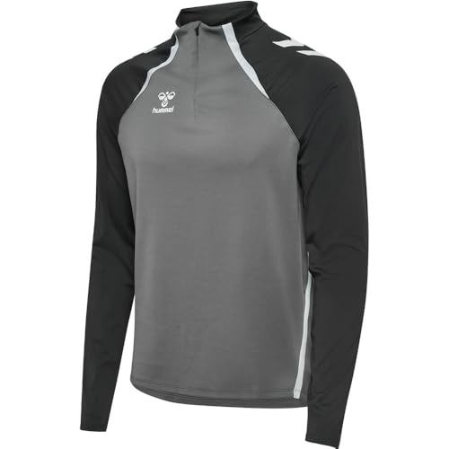 Haut d'entraînement gris hummel Lead 2.0 Zip pull sport zippé stretch homme