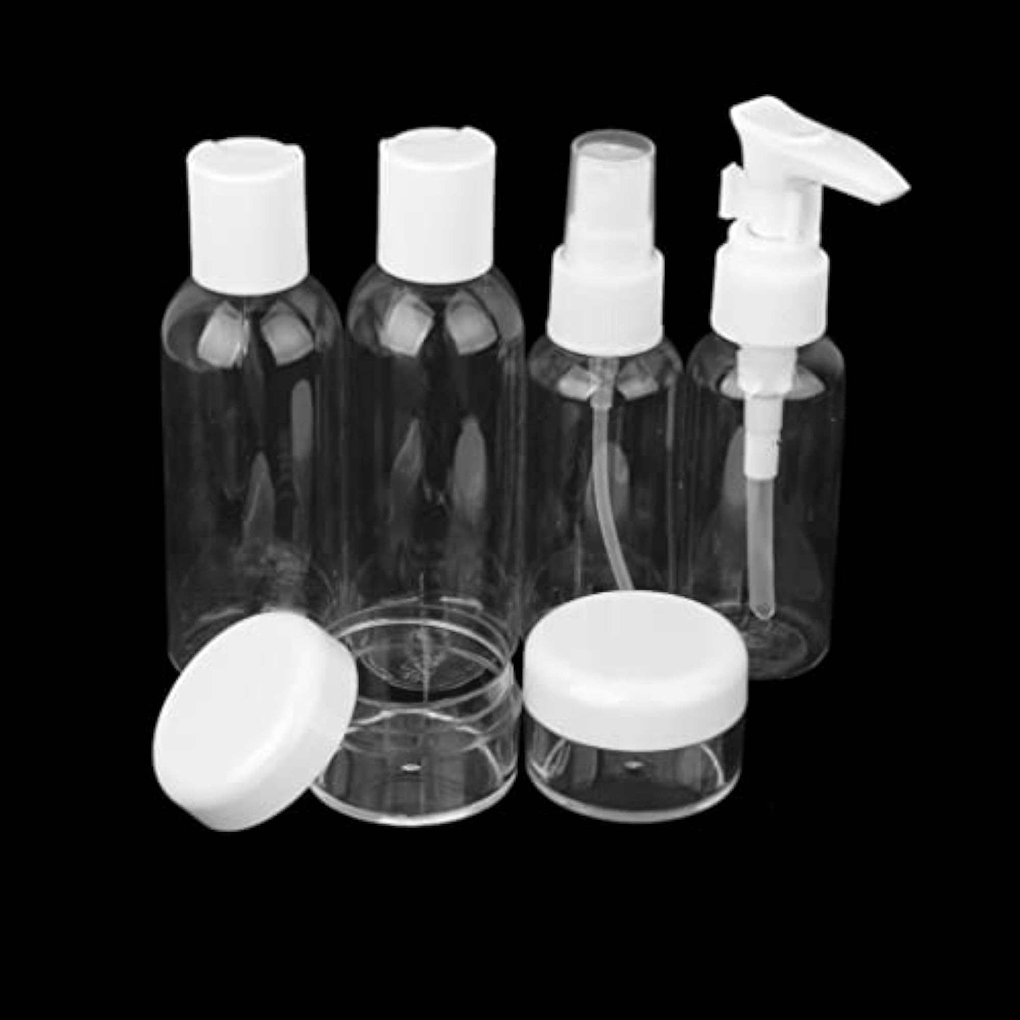 Pack of 6 Travel Mini Transparent Makeup Container Bottles