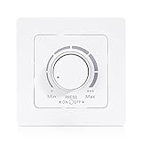 Interruptor de atenuación giratorio adecuado para usar como controlador de brillo para luz incandescente 10W-300W; Halógena 7W-300W; LED 3W-100W.