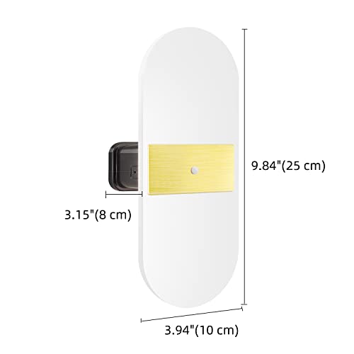 Image of BIGMONAT USB Rechargeable Motion Sensor Wall Night Light, Wireless Sconce Light, LED Wall Lamp for Hallway Bathroom Bedroom Corridor Stairway Shower,180 Lumens, 4000K