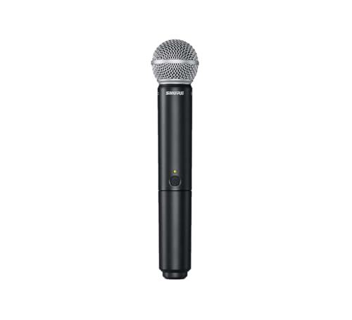 Shure BLX2/SM58 Handheld Wireless Transmitter J11 Band (596–620 MHz) – SM58 Cardioid Dynamic Capsule, Up to 14 Hr Battery, 300 ft Range, Compatible with BLX Receivers