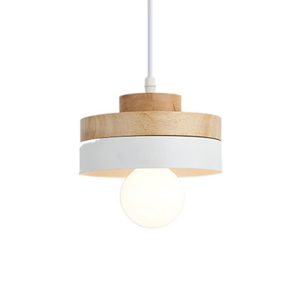 Lustre suspendu en bois de chêne et fer, plafonnier haut de gamme au design moderne et épuré