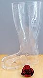  Botas de cerveza vaso de cerveza grande en forma de bota en vidrio claro soplado a boca altura ca. 37 cm contenido 5 litros Oberstdorfer Glashütte
