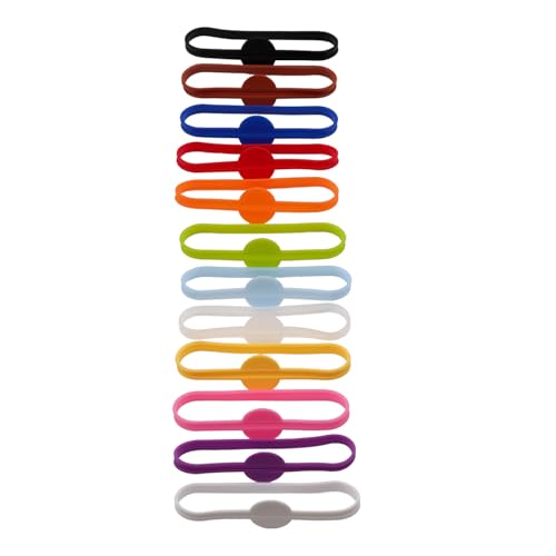 Marqueur de verre réutilisable et facile à laver : 48 étiquettes en silicone Cupimatch