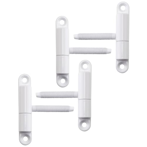 SOTOOLS Lot de 4 charnières de porte à visser avec tenon M8 x 50 mm Blanc laqué avec technologie de palier lisse sans entretien pour portes jusqu'à 40 kg