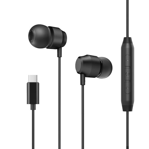 DB-audio USB C ヘッドフォン 有線イヤホン インイヤー Type C 磁気イヤホン マイク付き ハンズフリー通話 iPhone 15/15pro Samsung Galaxy S23 S22 S21 Google Pixel 7 6 5 4対