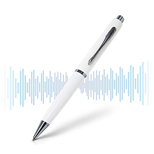 16GB Digital Voice Recorder for Lectures - HomeLifeDigital Voice Activated Recorder for Meetings Lectures. Voice Dictaphone, Long Battery Life, USB Recording Device, MP3 Playback,Rechargeable,White