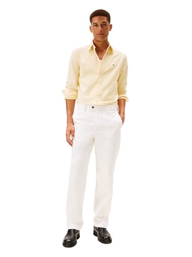 Image of Tommy Hilfiger Men's Long Sleeve Oxford Shirts in Regular Fit, Men's Button Down Shirts, Also Available in Big and Tall