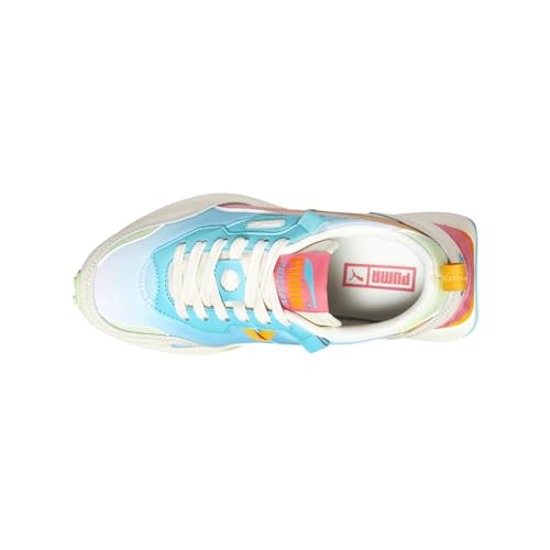 PUMA Kids Girls Rider Fv Summer Ombre Lace Up Sneakers Shoes Casual - Blue, Off White, Pink - Size 4.5 M4