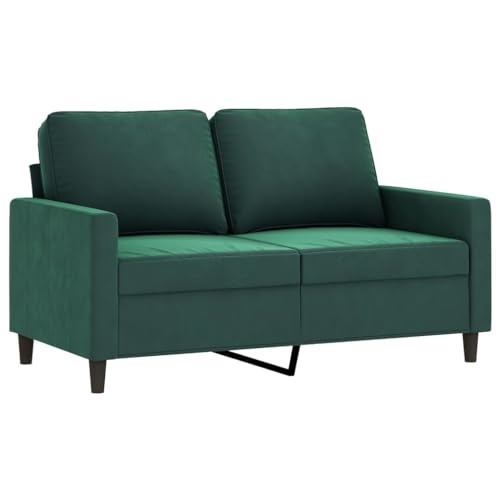 Holamys 4-TLG. Sofagarnitur Dunkelgrün Samt, Robustes Metallgestell, Bequeme Polsterung, Wohnzimmer Möbel Set, Sessel, 2er- & 3er-Sofa, Fußhocker – Bild 5