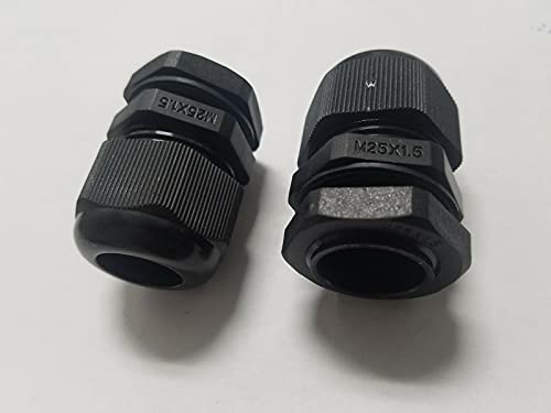 (20) Waterproof Cable Gland 2 AWG Firewall Bushing Nylon m22x1.5