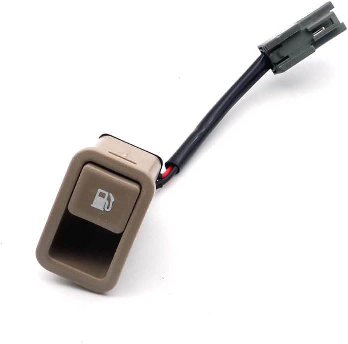 Car Fuel Filler Tank Cover Opening Switch Button for Hyundai Santa Fe 2007-2012 Fuel Gas Door Switch 93555-2B000 935552B000(Beige)