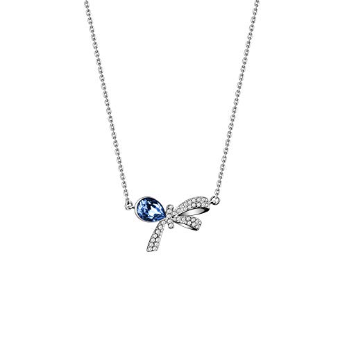 Collier nœud en cristal femmes : pendentif mode et chaîne de clavicule minimaliste