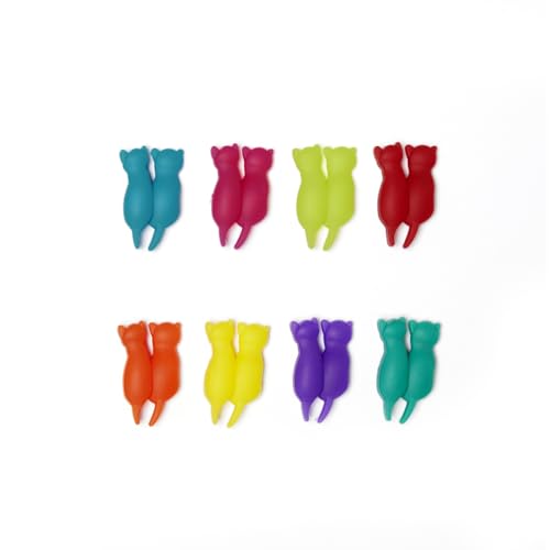 Marqueurs pour verres chat Kikkerland design silicone reconnaissance de verre