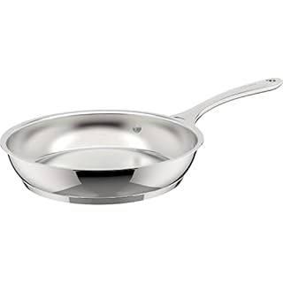 Lagostina Orchestra Padella Con Manico Lungo In Acciaio Inox 18/10 Ø 20 cm, Fondo Lagotherm 3 Strati, Effetto Specchio Esterno e Interno Satinato, per Tutte le Fonti di Calore