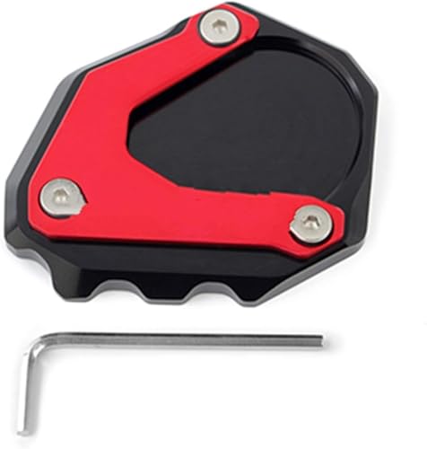 Béquille moto BMW R1200RT : extension CNC en aluminium anodisé rouge