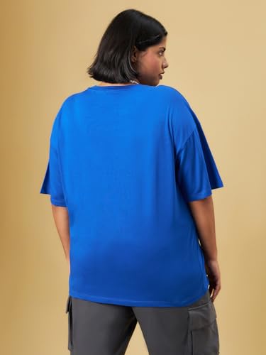 Image of Bewakoof Women's Cotton Cartoon Oversized Fit T-Shirt