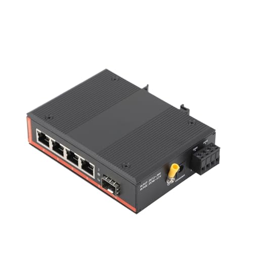 1PCS Gigabit SFP Industrial Media Converter 1 SFP to 4 RJ45 10/100/1000M 550M/2KM/3KM