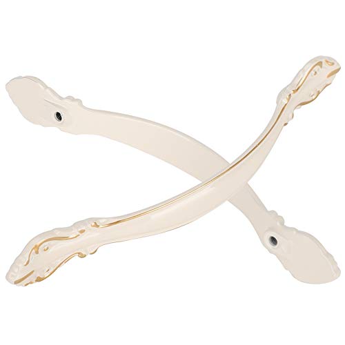 SOCOCO キャビネットハンドル レトロメタルキャビネットハンドル 亜鉛合金 アイボリーホワイト プルハンドル 10セット ネジ付き 引き出し、食器棚、ワードローブ、ドレッサー用