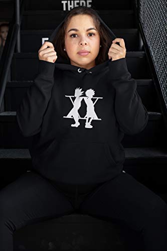 Blusa Moletom Casaco Hunter x Hunter Unissex Cinza e Preto Tamanho:P