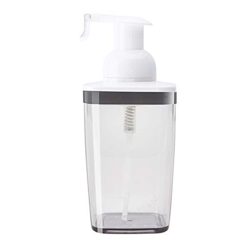 WXZX Mousse Distributeur Manuel Couleur Rose, 420ml Plastique Manuel Bouteilles De Pompe, Transparent Réservoir À Remplir Squeeze Press Bouteille, pour Salle De Bains Cuisine, Hotel, Restaurant Cover