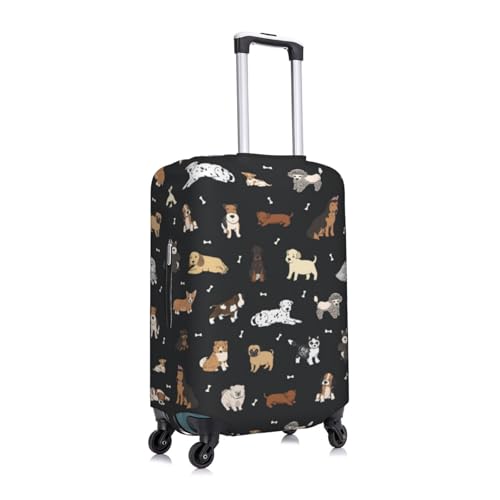 Cartoon Dogs Travel Luggage Cover Suitcase Protector Bag, Fits 18-32 Inch Luggage, Dust-Proof Suitcase Sleeve For Kid And Adult,Medium3
