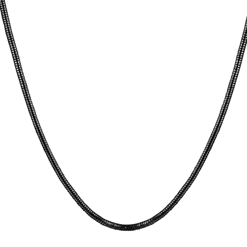 Image of Mahi Exclusive Black Silver Long Chain for Men and Boys (CN1100231B)